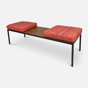 Florence Knoll T-Angle Wood Steel Bench or Coffee Table