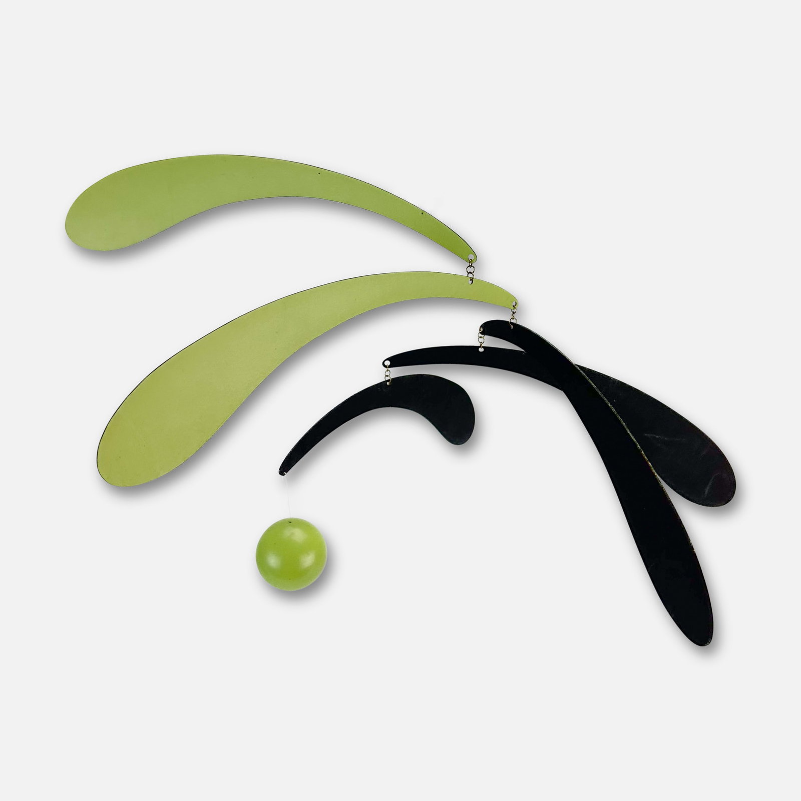 Christian Flensted "Flowing Rhythm" Danish Hanging Art Piece: Ball measures 1 1/2". Flowing rhythm pieces measure approx. 9" in length by 1 3/4" in width, measurements are of box. We do not provide in-house shipping! Please reach out to Donald Camden at UPS Stor