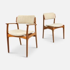 Two Eric Buch for O. D. Mobler Danish Modern Dining Chairs