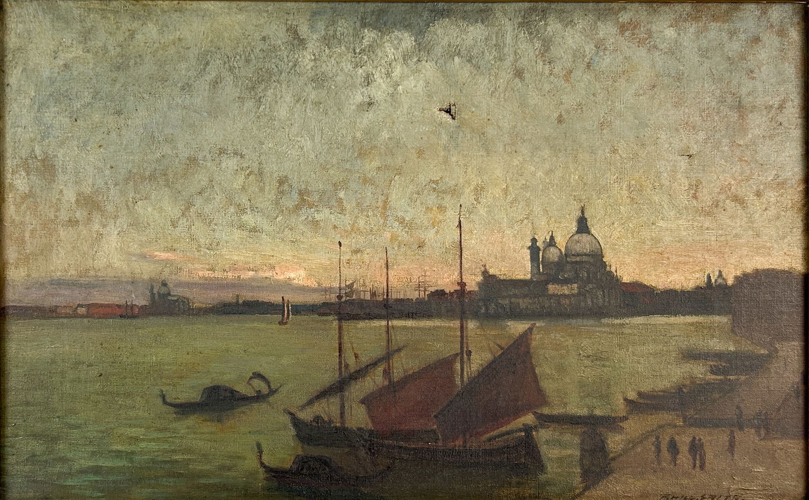 Frank Hill Smith Original Antique American Oil on Canvas Painting (1 of 9)