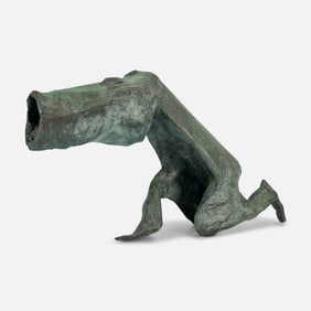 MCM Abstract Bronze Sculpture Signed "DP" Stamped Avnet-Shaw Foundry