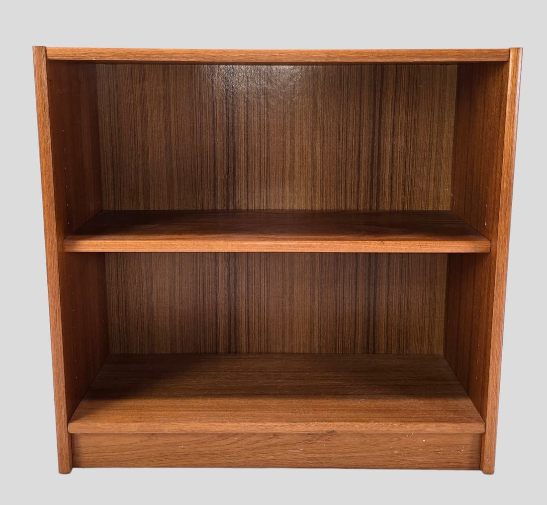 Danish Modern Teak Wood MCM Two Shelf LP Vinyl Record Holder Bookcase (1 of 5)
