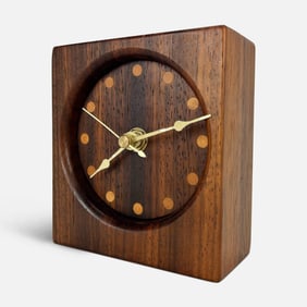 Bolson 1983 MCM Vintage Teak Mantel Clock #3