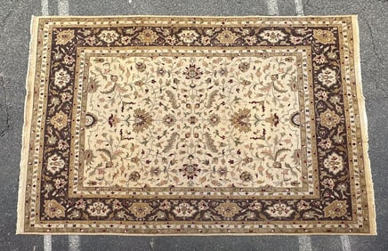 Attractive 14 x 11 William Morris Style Arts and Crafts Mission Brown Area Rug