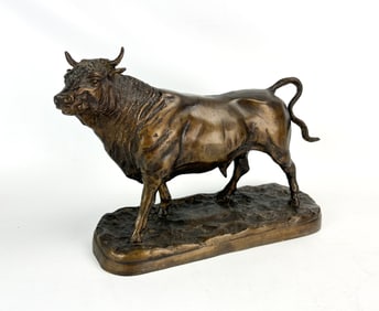 Contemporary Bull Bronze Sculpture