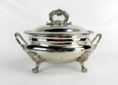 Fine Quality 20thC English Elkington Silver Plate Soup Tureen w/Lid