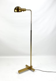 Casella Adjustable Brass Floor Lamp