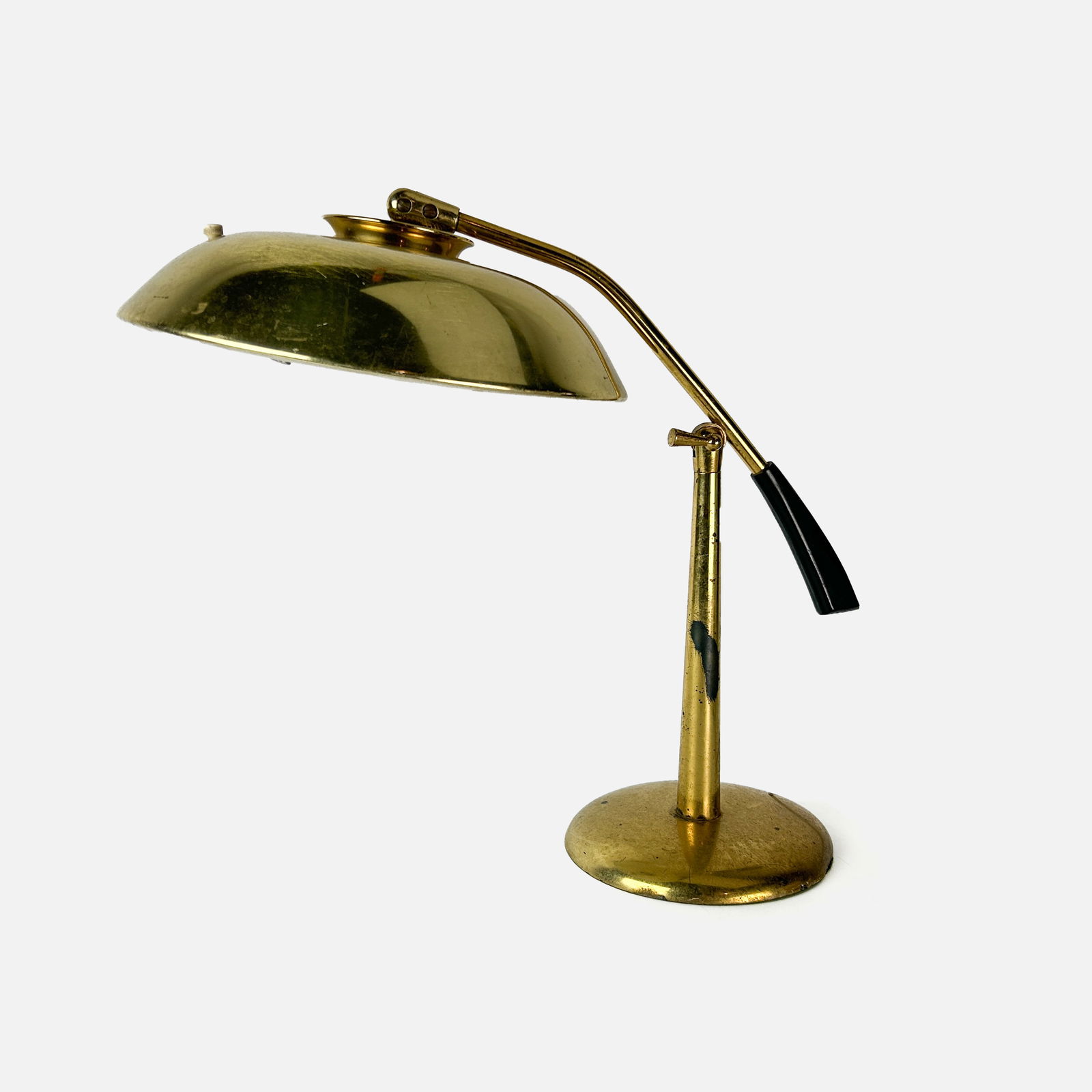 Space Age Brass Saucer Desk Lamp (1 of 9)