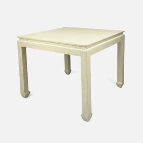 Karl Springer Minimalist Style Off-White Square Game Center Table #2