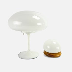 Two Vintage Space Age Table Bedside Lamps 1960s Bill Curry Stemlite