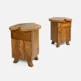 Rustic Live Edge Nightstand End Tables
