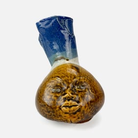 Unusual Grotesque Signed Art Pottery Jug Vase