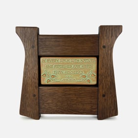 Roycroft Mission Arts and Crafts Framed Tile Statement