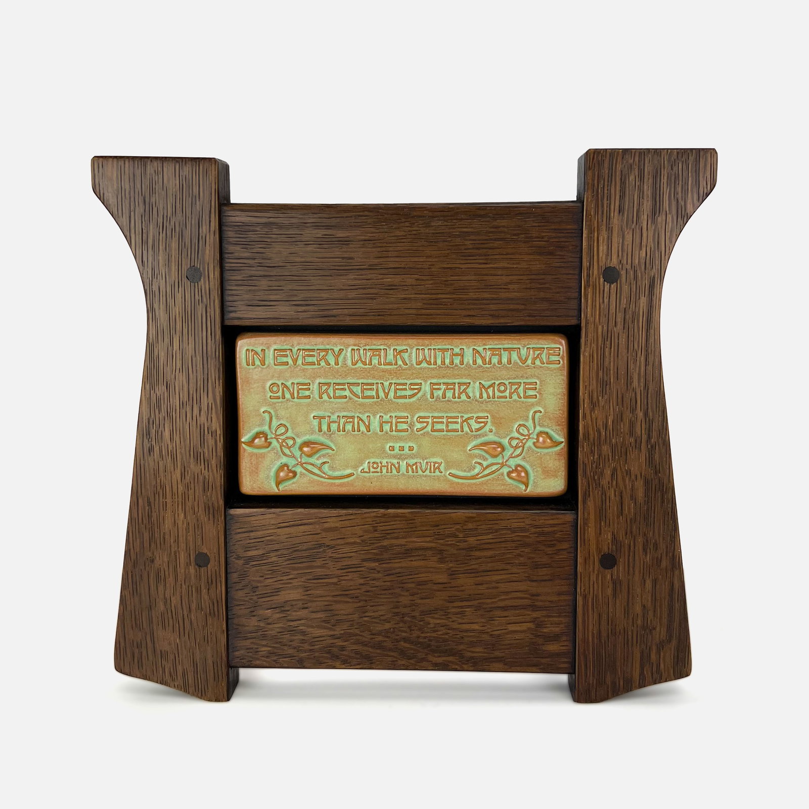 Roycroft Mission Arts and Crafts Framed Tile Statement (1 of 3)