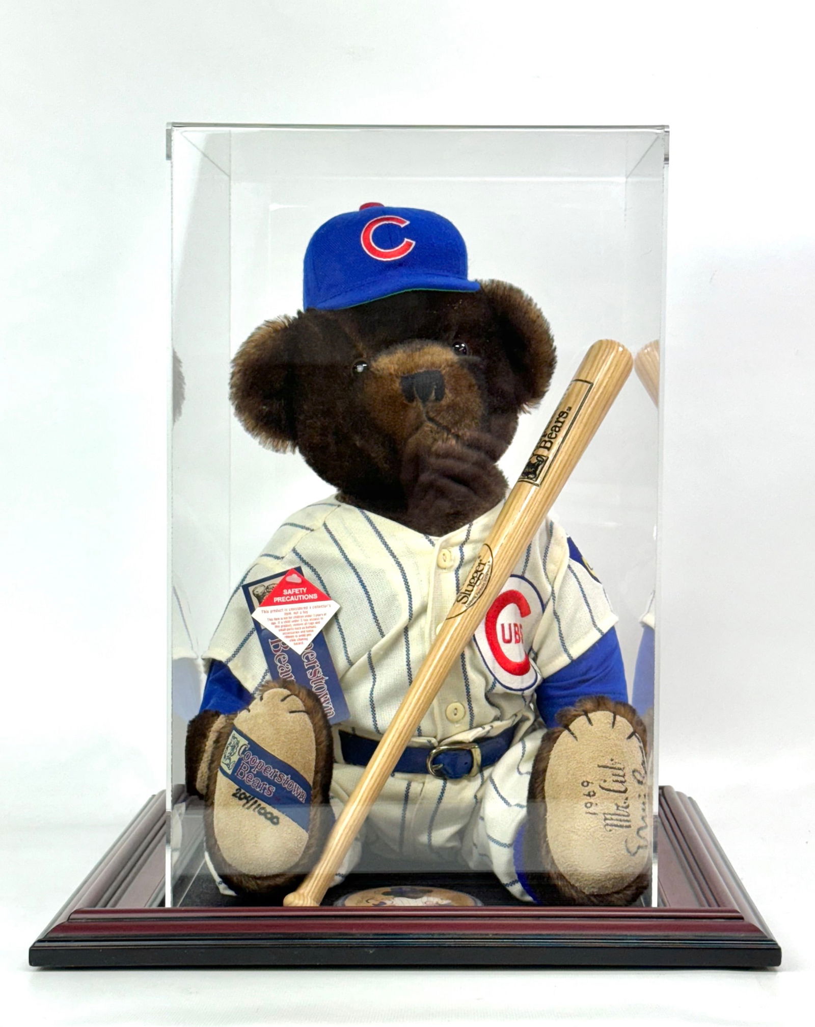 Ernie Banks Autographed Cooperstown Bears Limited Edition 1969 Mr. Cub Chicago Cubs Teddy Bear No. (1 of 9)