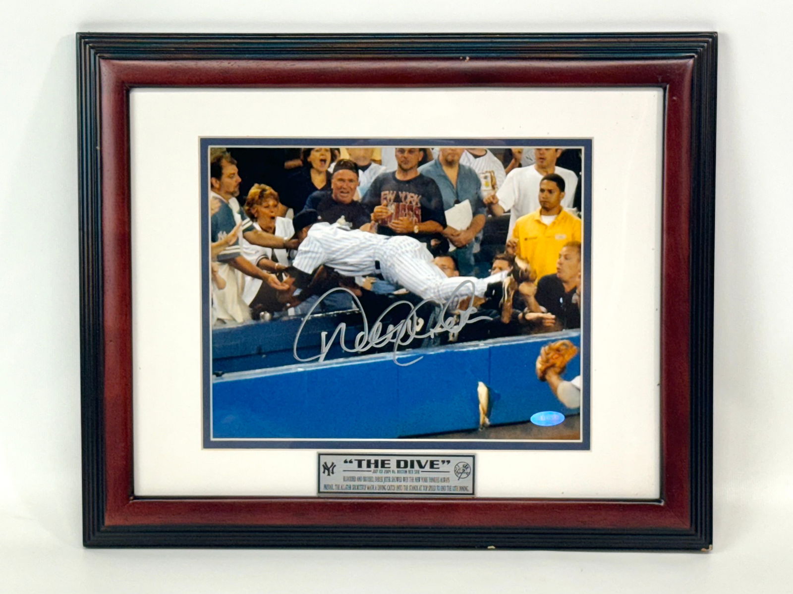 Derek Jeter Autographed The Dive New York Yankees vs Boston Red Sox Photograph (1 of 5)