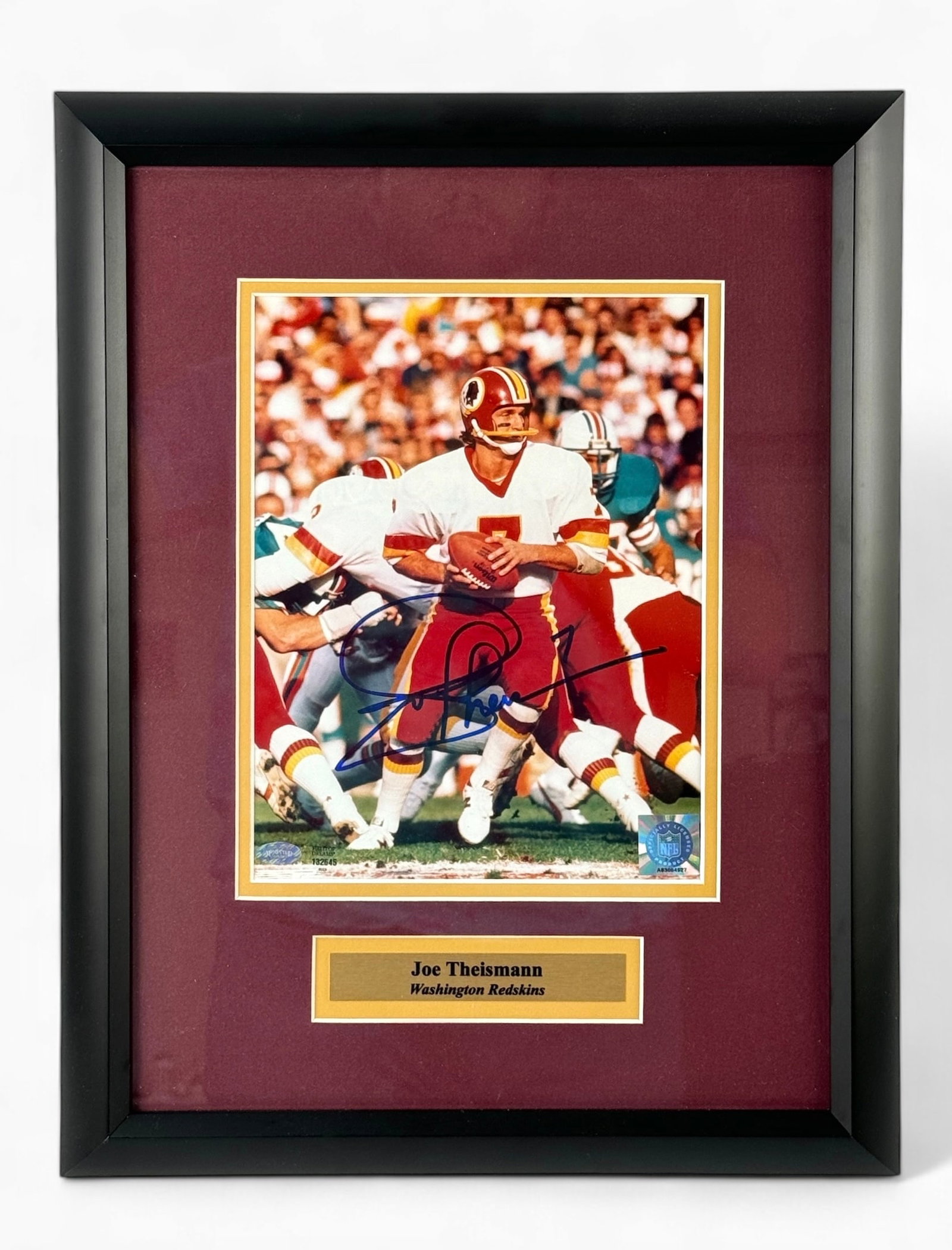Joe Theismann Autographed Washington Redskins #7 Autographed Photograph (1 of 5)