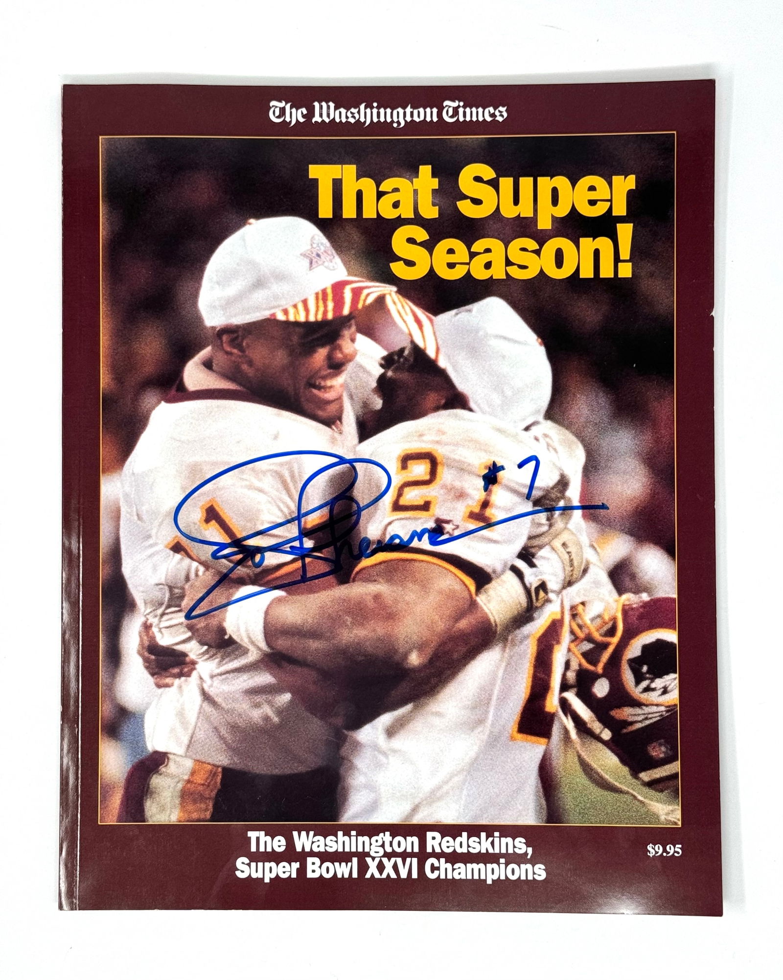 Joe Theismann Washington Redskins #7 Autographed Super Bowl XXVI Champions Washington Post Magazine (1 of 4)