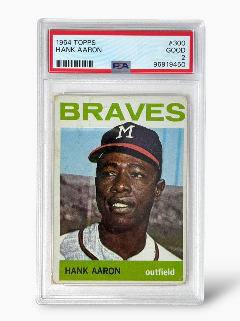 1964 Topps Hank Aaron #300 PSA Graded Good 2 Baseball Trading Card (1 of 2)