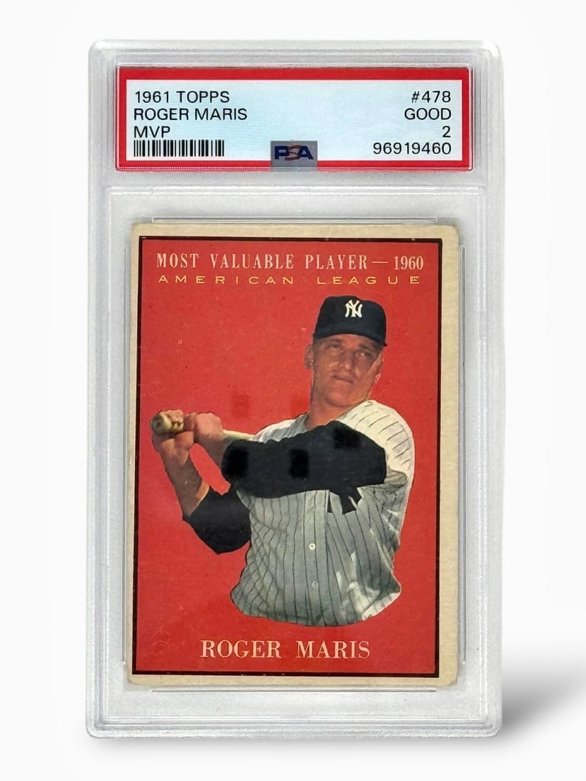 1961 Topps Roger Maris MVP #478 PSA Graded Good 2 Baseball Trading Card (1 of 2)