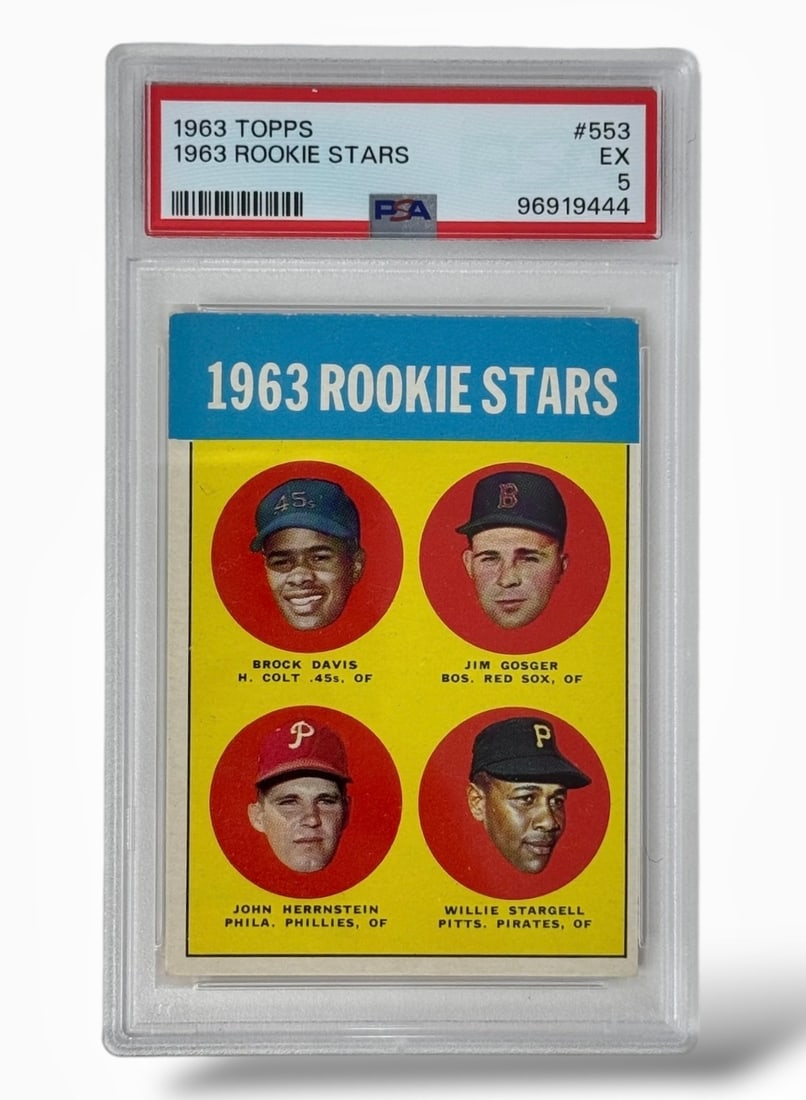 1963 Topps 1963 Rookie Stars (Willie Stargell) #553 PSA Graded EX 5 Baseball Trading Card (1 of 2)