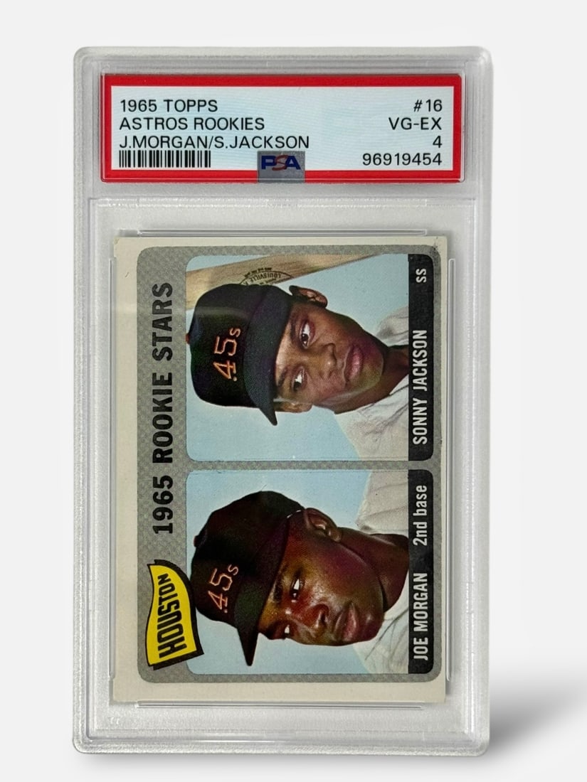 1965 Topps Houston Rookie Stars (J. Morgan/S. Jackson) #16 PSA Graded VG-EX 4 Baseball Trading Card (1 of 2)