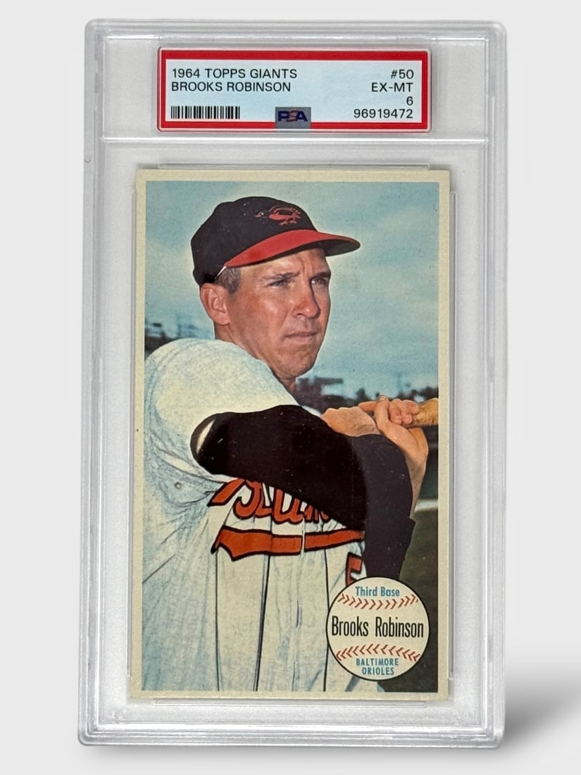 1964 Topps Giants Brooks Robinson #50 PSA Graded EX-MT 6 Baseball Trading Card (1 of 2)