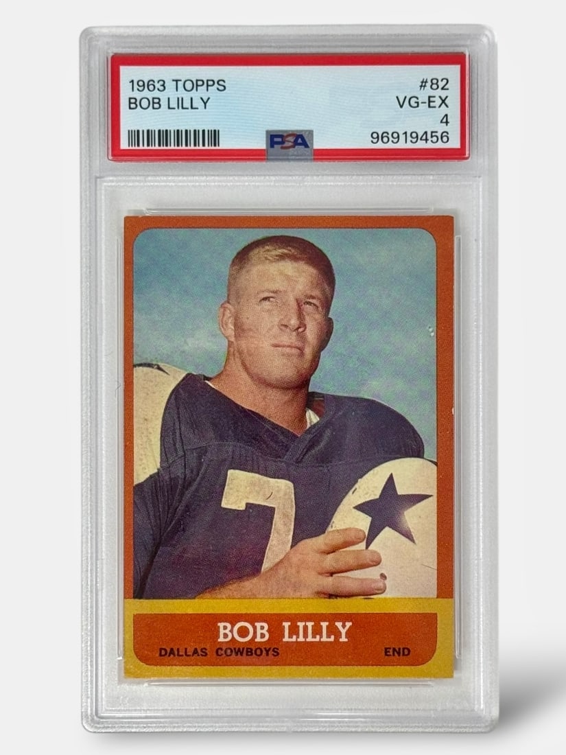 1963 Topps Bob Lilly #82 PSA Graded VG-EX 4 Football Trading Card (1 of 2)