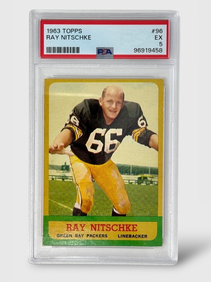 1963 Topps Ray Nitschke #96 PSA Graded EX 5 Football Trading Card (1 of 2)