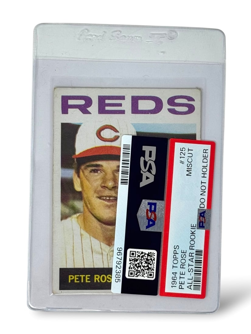 1964 Topps Pete Rose All-Star Rookie #125 PSA Miscut Baseball Trading Card (1 of 3)