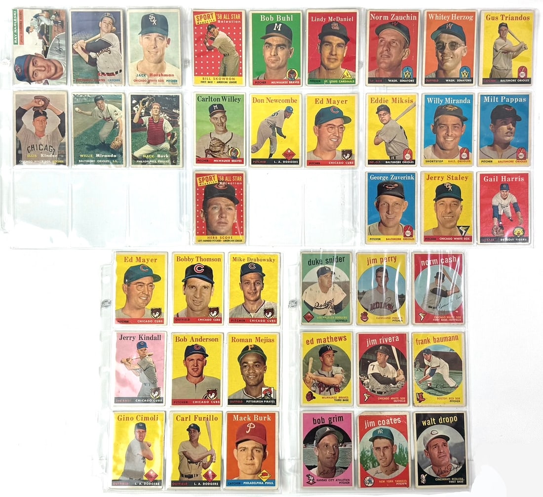 1956-1959 Topps Baseball Card Collection PR-VG (1 of 6)