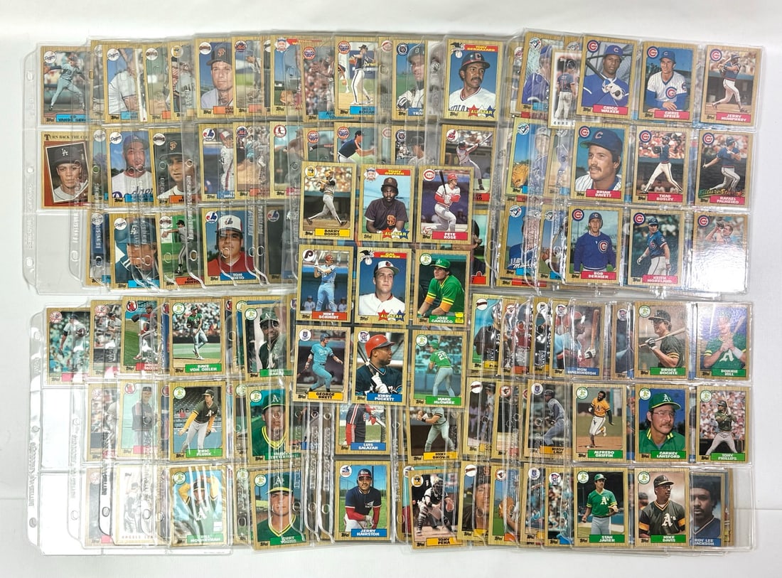 Nice Collection of 1987 Topps Baseball Cards NM+ Barry Bonds Rookie, Pete Rose, & More (1 of 5)