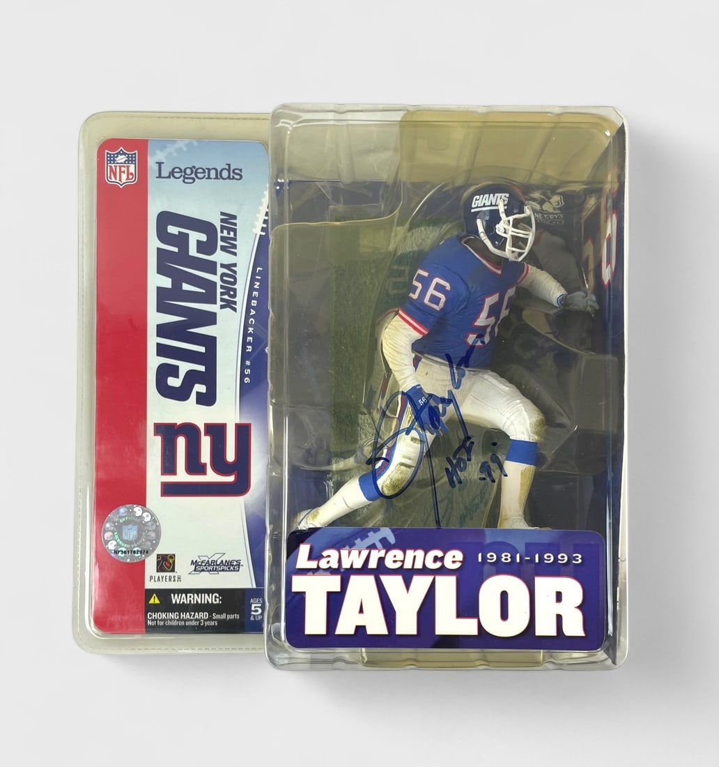 Lawrence Taylor New York Giants #56 Autographed Toy Figurine (1 of 5)