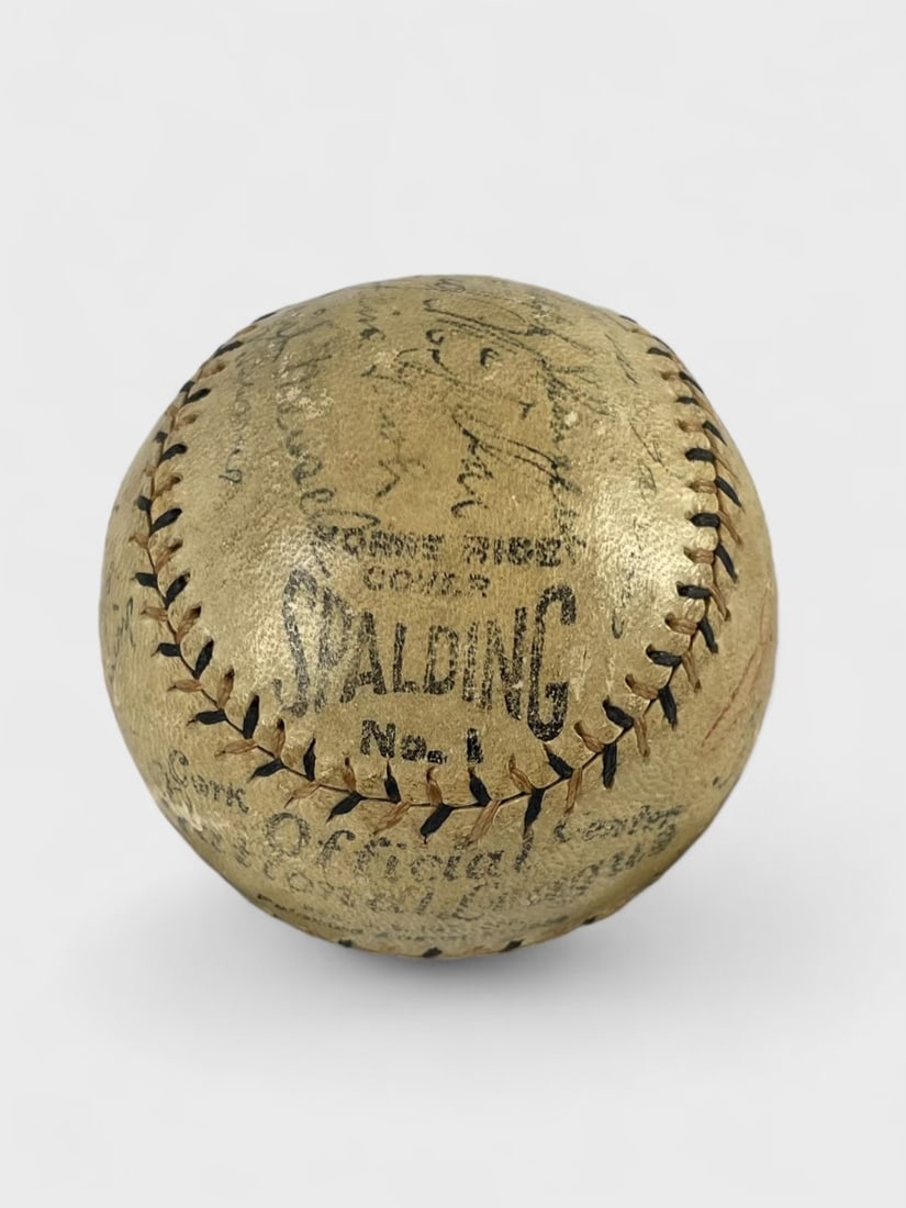 1922 New York Giants Team Autographed Baseball Hughie Jennings W/ PSA Authenticity No. AP01585 (1 of 7)