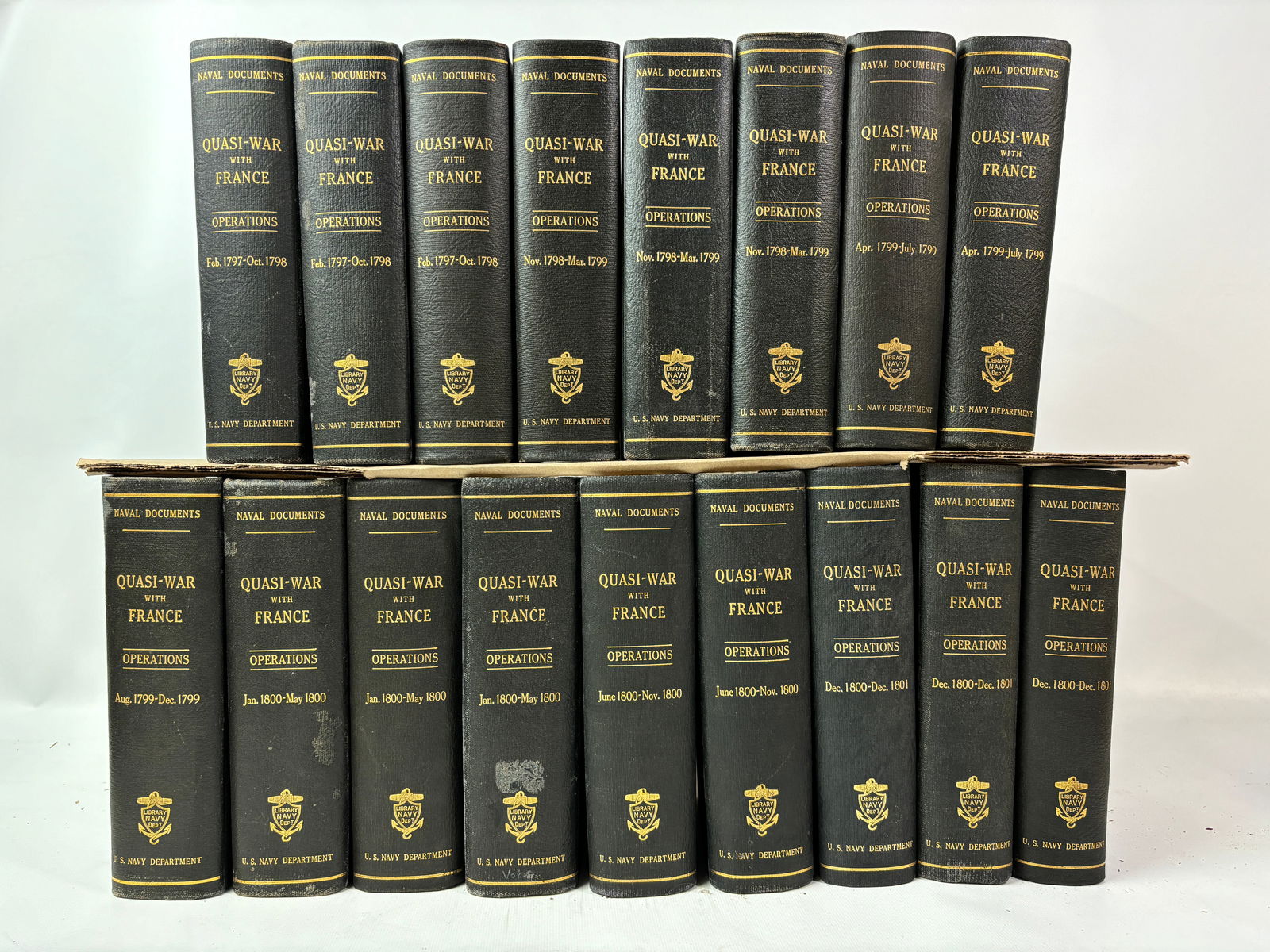 The Quasi-War between the U.S. and France - 17 Vols - Naval Documents GPO Clean Book Set (1 of 8)