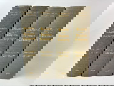 The 1619-1626 Records of Virginia Company of London 4 Vols GPO Printed Library of Congress 1906-1935