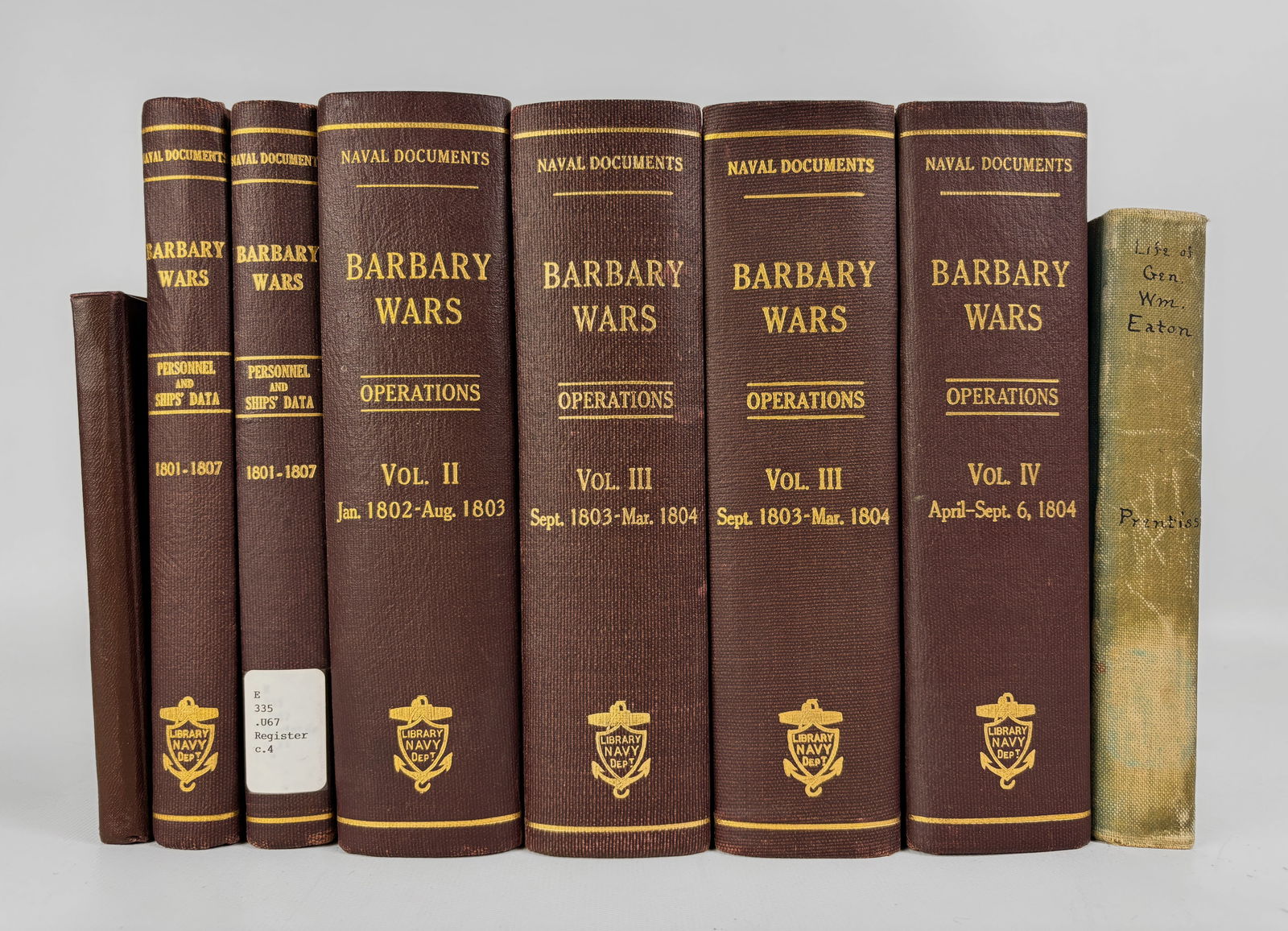 Six Volume Book Set on the Barbary Wars + Gen Eaton 1813 Biography + Tripoli v. USA War History (1 of 9)