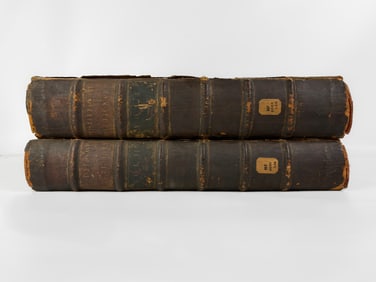 The Universal Dictionary of Trade and Commerce 1757 Two Vols Large Antique Leather Bound