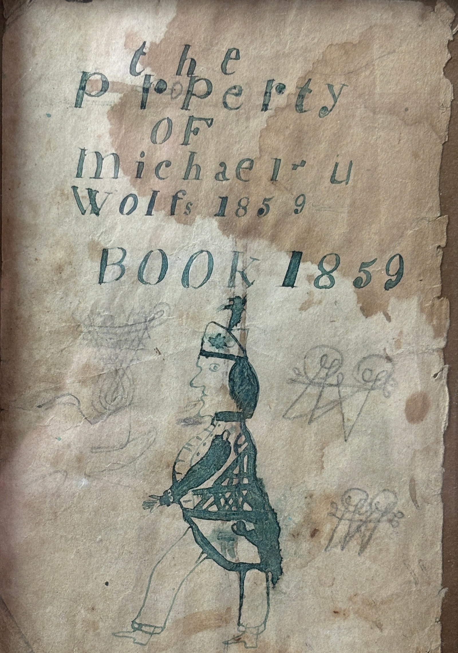 Antique Pre-Civil War Infantry Foot Soldier's Framed Naive Pen and Ink Drawing: Sight size 3 5/8" x 5 5/8". "The Pr[o]perty of Michael U Wolfs 1859 Book 1859" Antique Soldiers Painting Drawing. We do not provide in-house shipping! Please reach out to Donald Camden at UPS Store 46