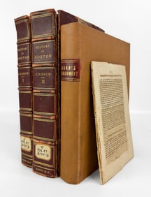 A History of Boston The Metropolis of Massachusetts C.H. Snow 2nd Ed. 1828 + 1773 Burn's Abrdg.