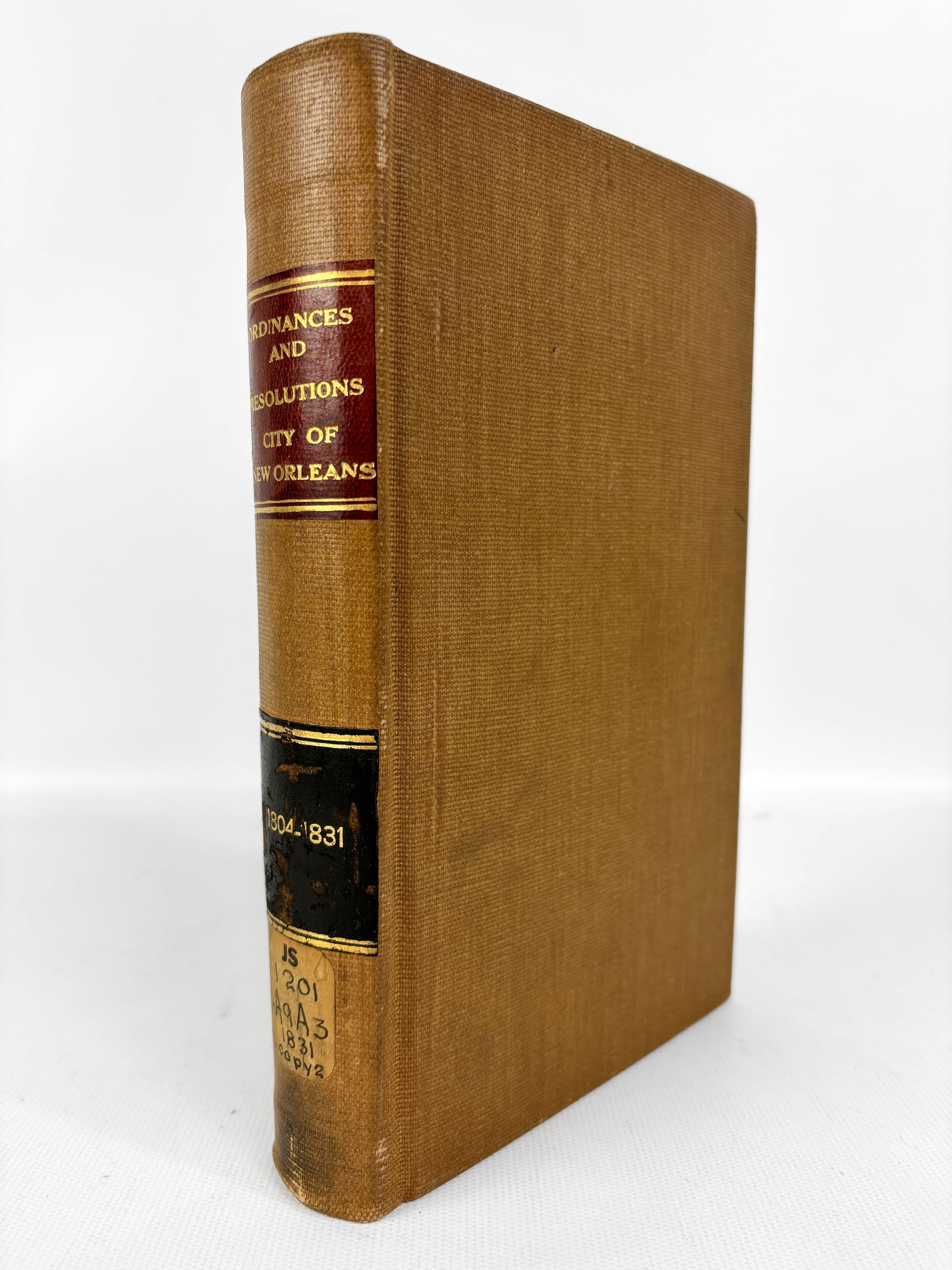 Ordinances and Resolutions of New Orleans 1831 (1 of 6)