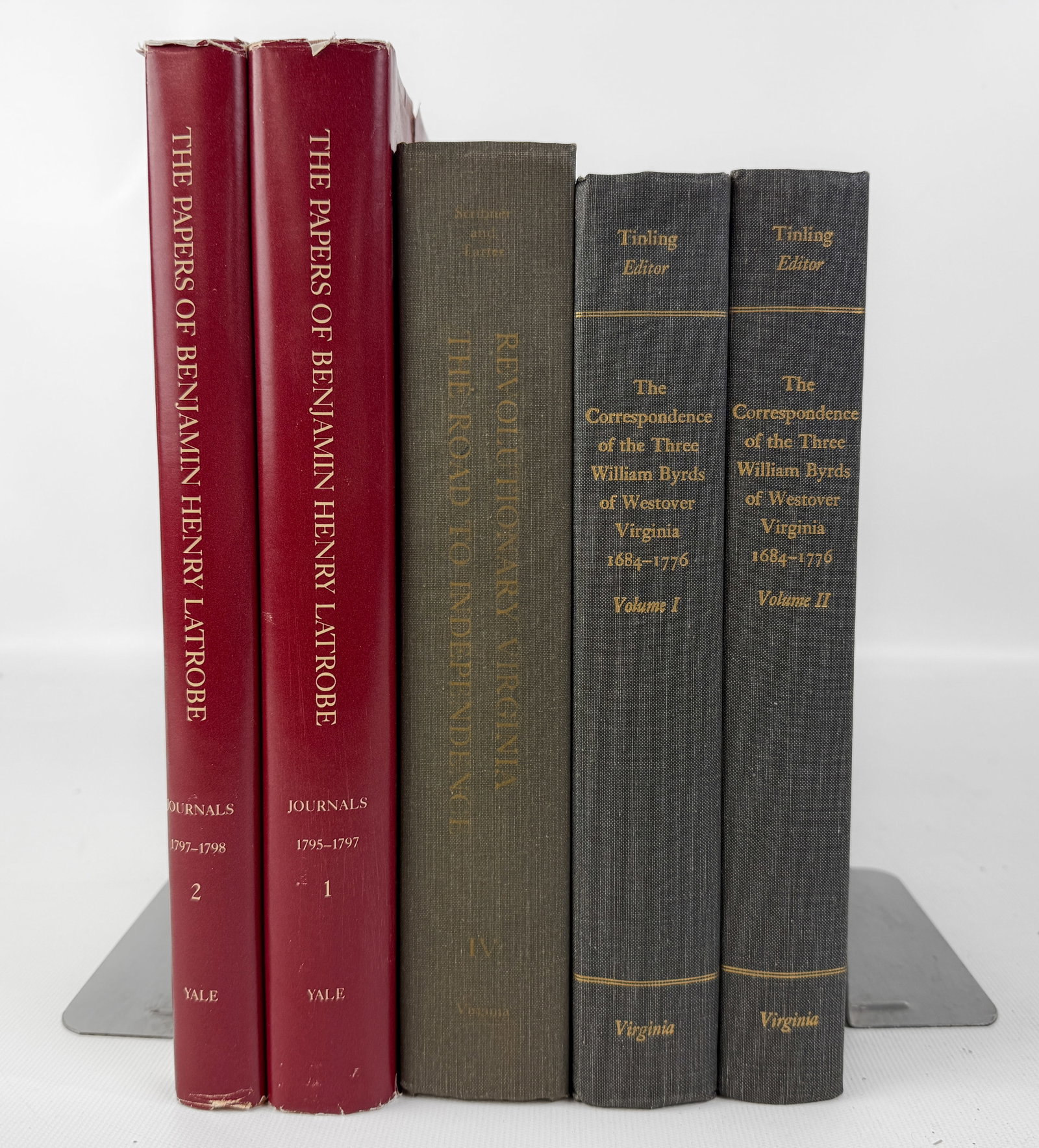 Five Books on 18th Century Virginia: Five Books on 18th Century Virginia. See photos for titles. Average condition good to very good. We do not provide in-house shipping! Please reach out to Donald Camden at UPS Store 4608 or refer to ou