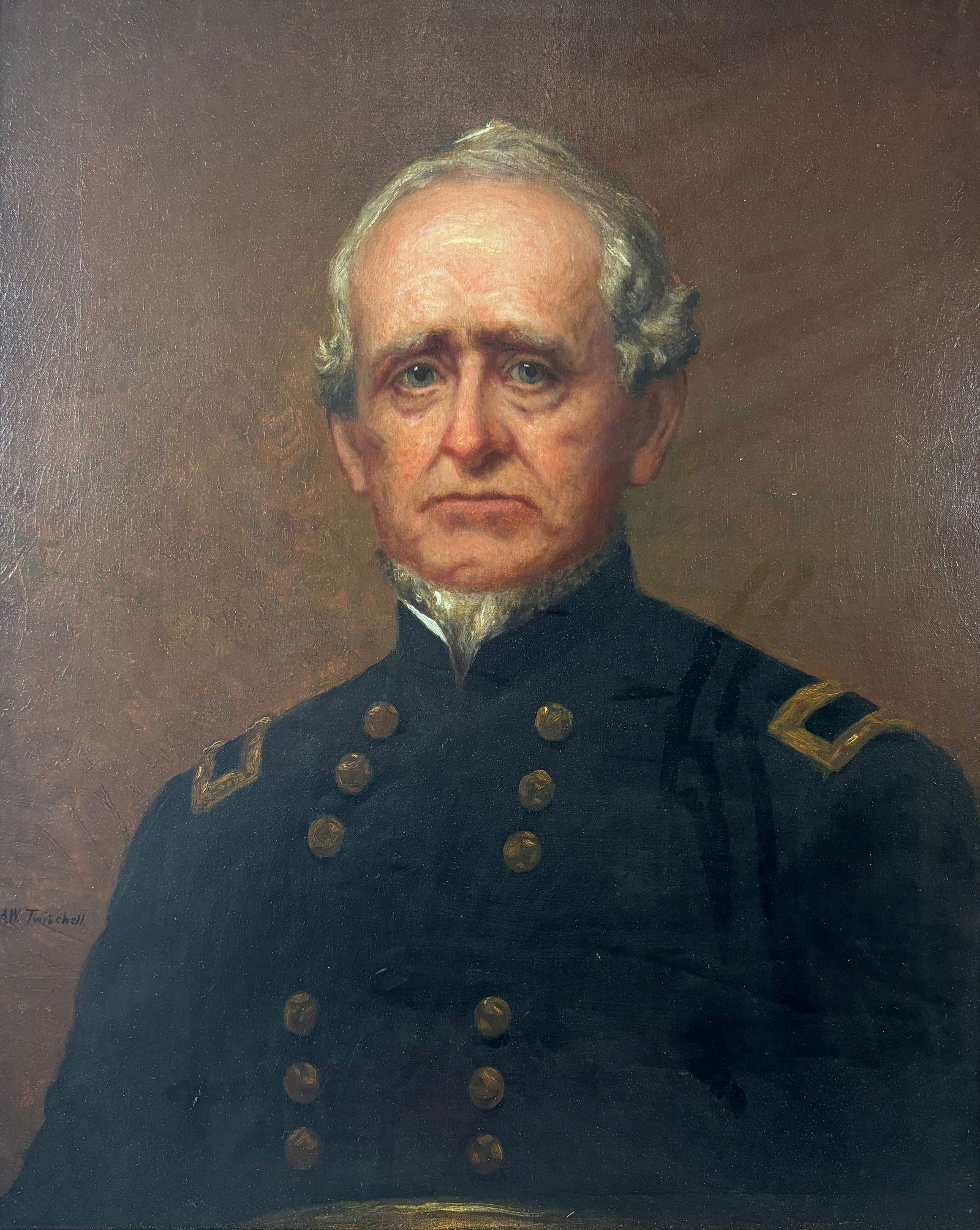Twitchell, Asa Weston. Portrait of Civil War Major General John Dix Framed Oil on Canvas Painting (1 of 5)