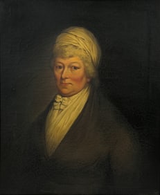 Early 19thC Portrait Mature Woman Framed Oil on Canvas Painting