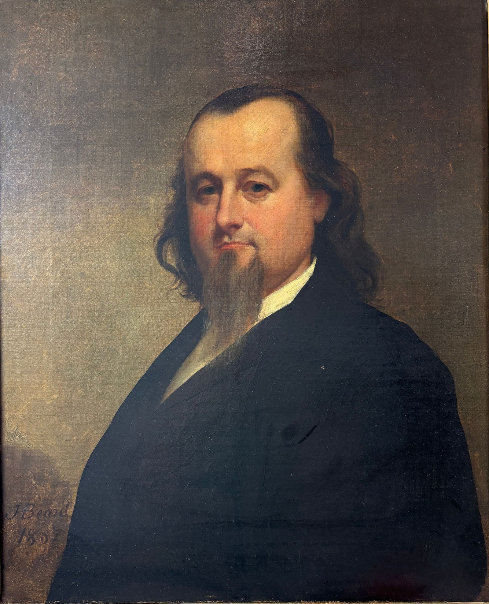 Beard, James Henry. Portrait of a Gentleman Framed 19thC Oil on Canvas Painting (1 of 6)