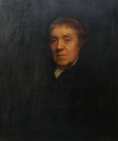 Antique Early 19th Century Portrait of a Gentleman Framed Oil on Canvas Painting