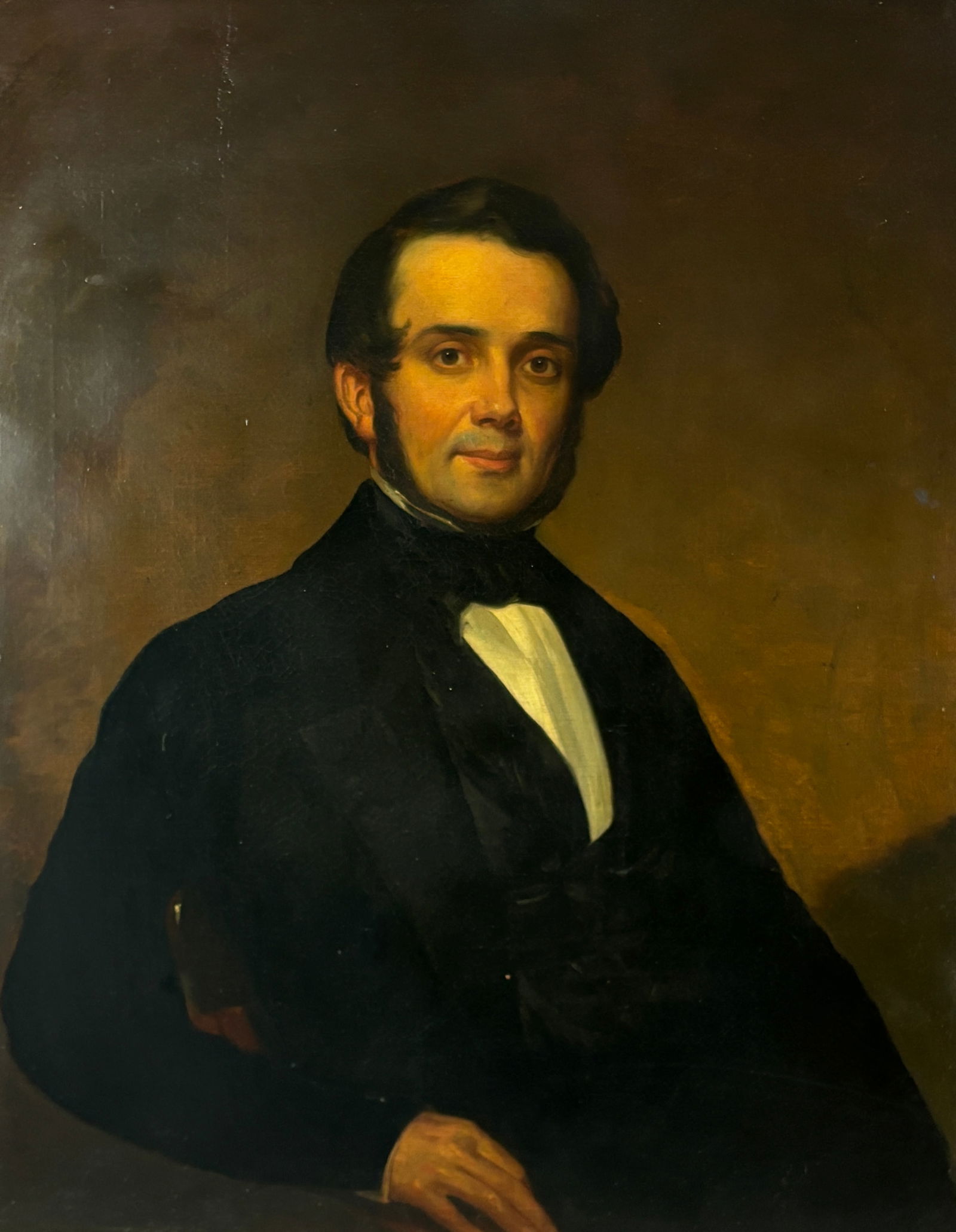 Strain, Daniel J. Framed Oil Painting on Canvas Portrait of a Distinguished Gentleman (1 of 5)