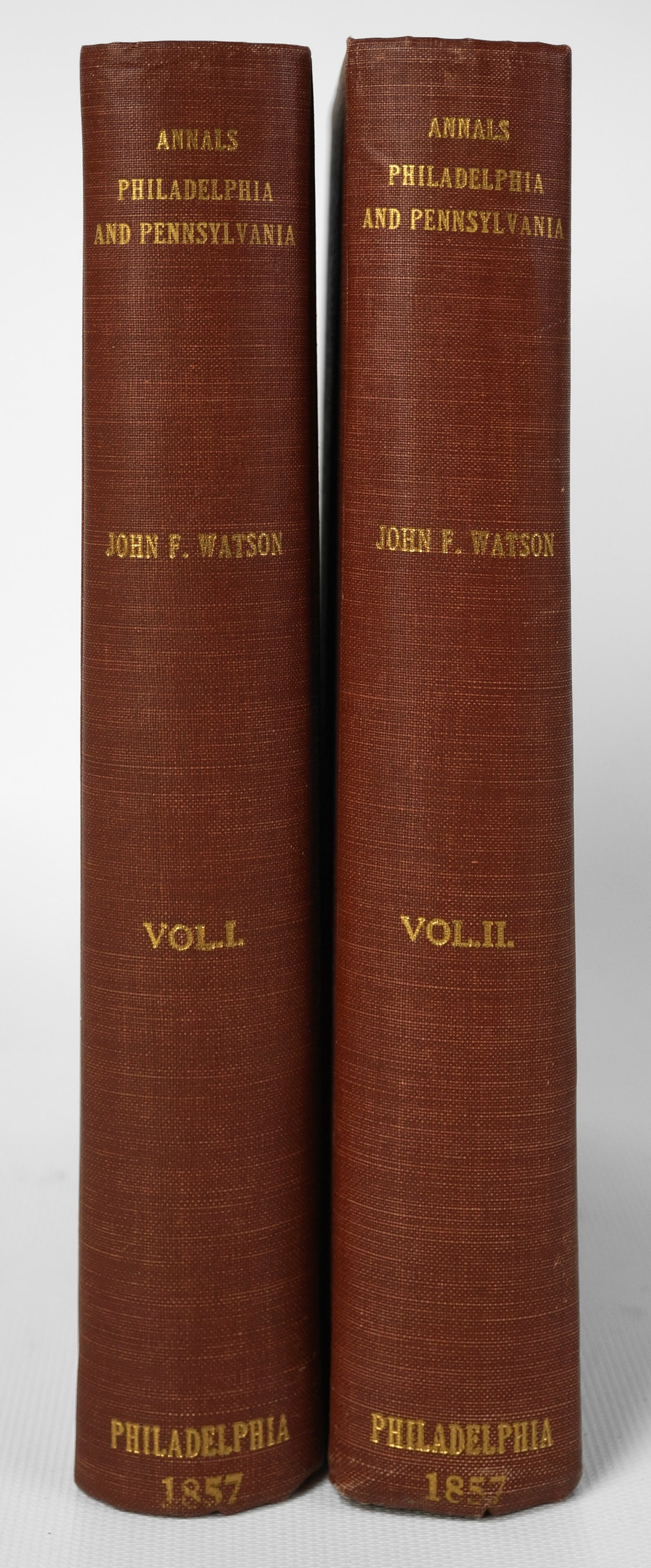 Annals of Philadelphia 2 Vol Set 1857 + 19thC Pamphlet (1 of 9)