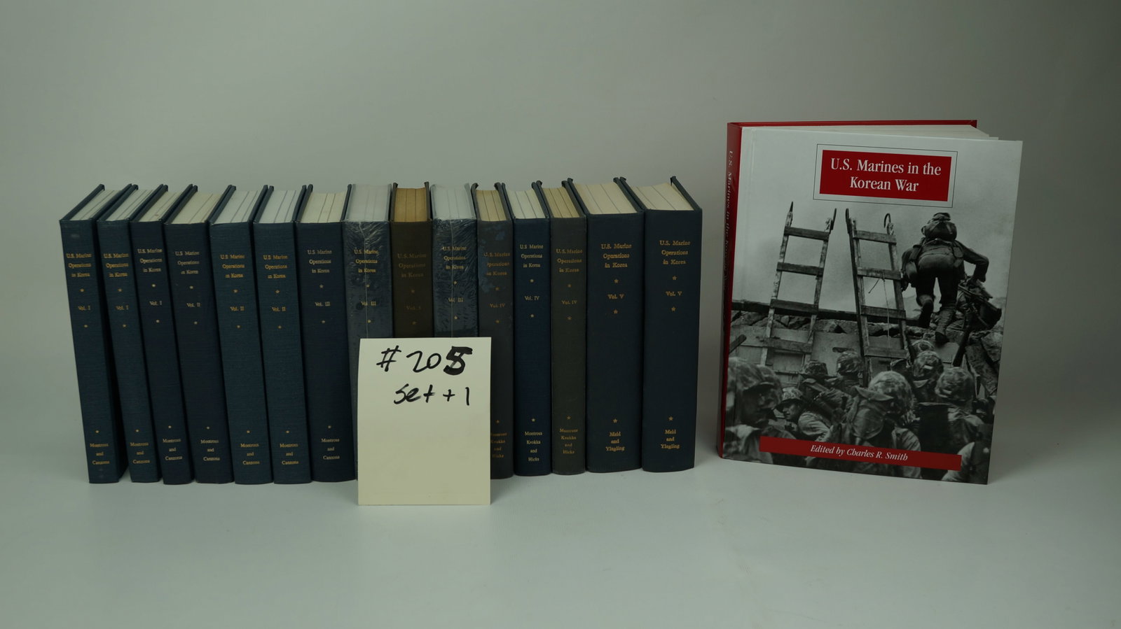 US Marine Operations in Korea 1950-1953 - 15 Volumes: US Marine Operations in Korea 1950-1953. Total of 15 volumes, many duplicates. Additional book - US Marines in the Korean War. See photos for titles and duplicates. Conditions range from fair to new. 