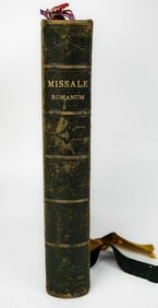 Large Antique Leather Bound Missale Romanum / Roman Missal 1884 Catholic Bible Book